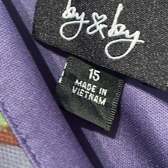 BY & BY Blue Floral dress. High low hemline Gorgeous Floral size 7 - Picture 9 of 13